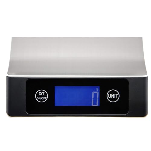 Miniatura 3 de Báscula digital de cocina de acero inoxidable, 7 unidades, capacidad de 5000 g11 lb con pantalla LCD retroiluminada, báscula de alimentos para