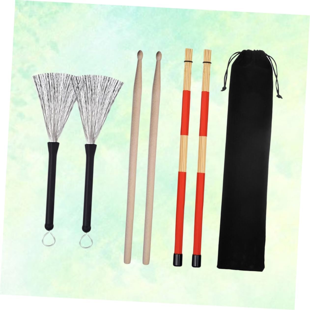 Drum Brush Set 19 Bundles for Drums with Portable Storage Bag image 2