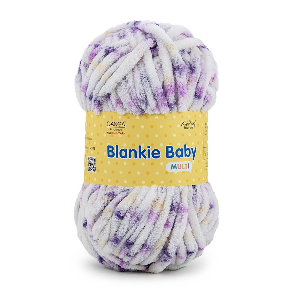 Ganga Acrowools Blankie Baby Multi Is A Super Soft Multicolor Non