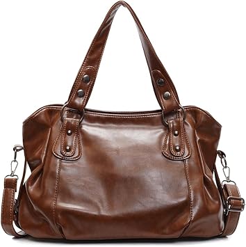 Womens Handbag Shoulder Strap Bag Womens Hobo Handbag Shoulder Bag Shopper Made of PU Leather Womens Bag Shoulder Bag Bags Handbag for Women Mother Brown