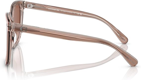Coach HC8381F CL919 Women's Sunglasses, BLACK/TRANSPARENT BLUSH