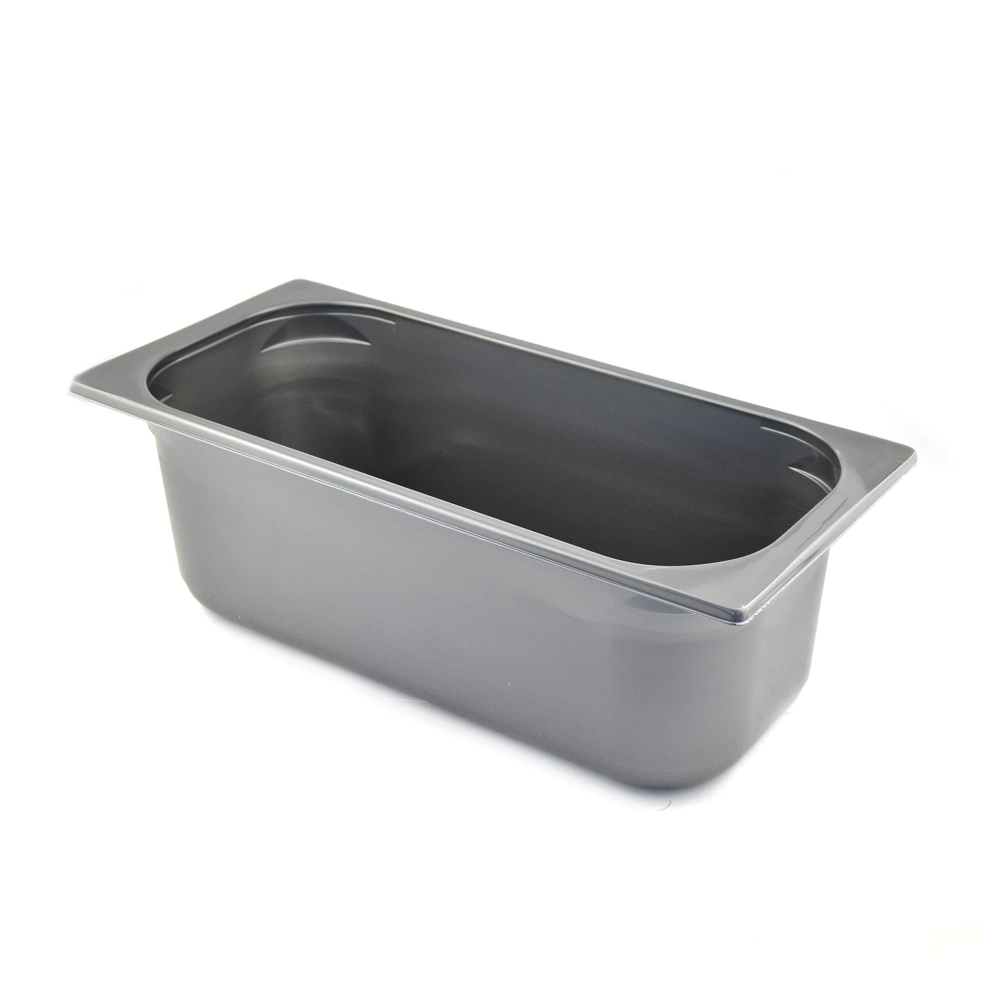 PZ 20 VASCHETTA IN PLASTICA GRIGIA T. 5000 PER VETRINA GELATO DA CM 36 X 16 H CM 12