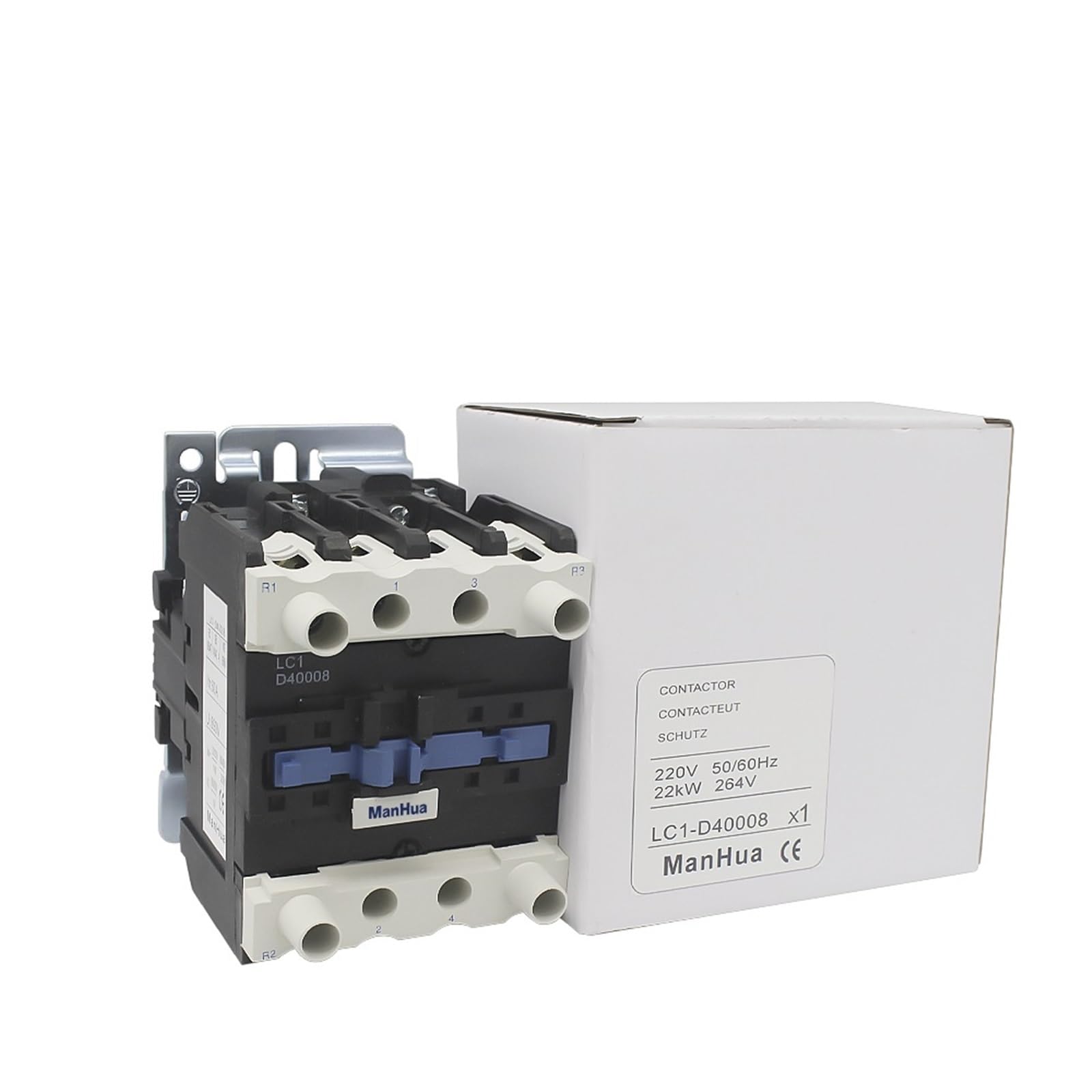Stycznik AC do szyny DIN LC1-D40008 60 A 220 V 4-biegunowy 50/60 Hz | Stycznik Relay