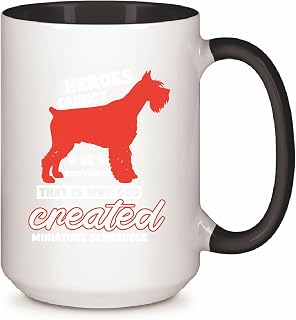 Miniature Schnauzer Dog Heroes Unique Gift for Schnauzer Lovers 11oz 15oz Inner Color Accent Mug