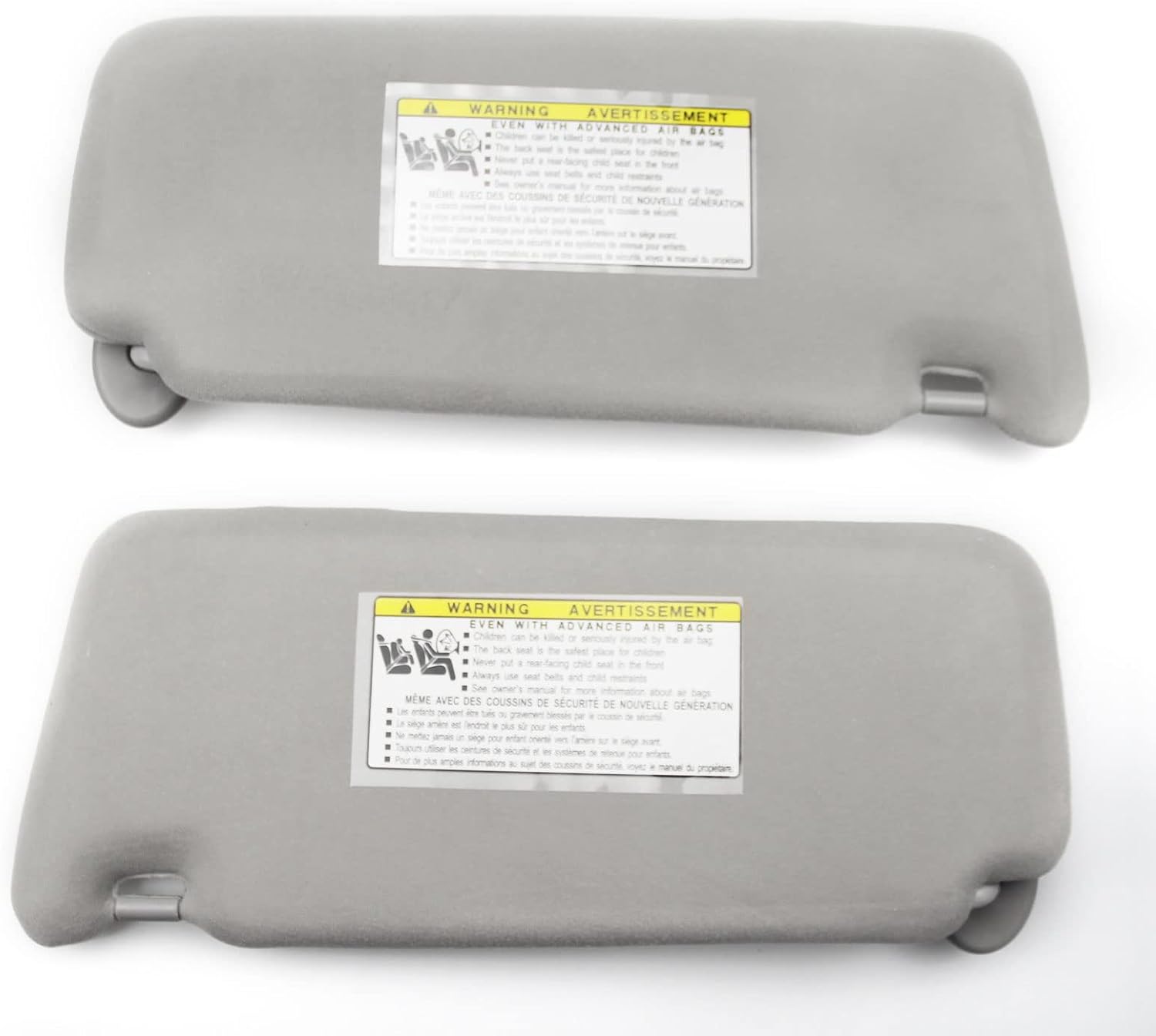 USTAR Pair Sun Visor Compatible with Toyota Camry 2006-2011 with Lights Replaces 74320-06800-B0 74310-06770-B0 (Gray)