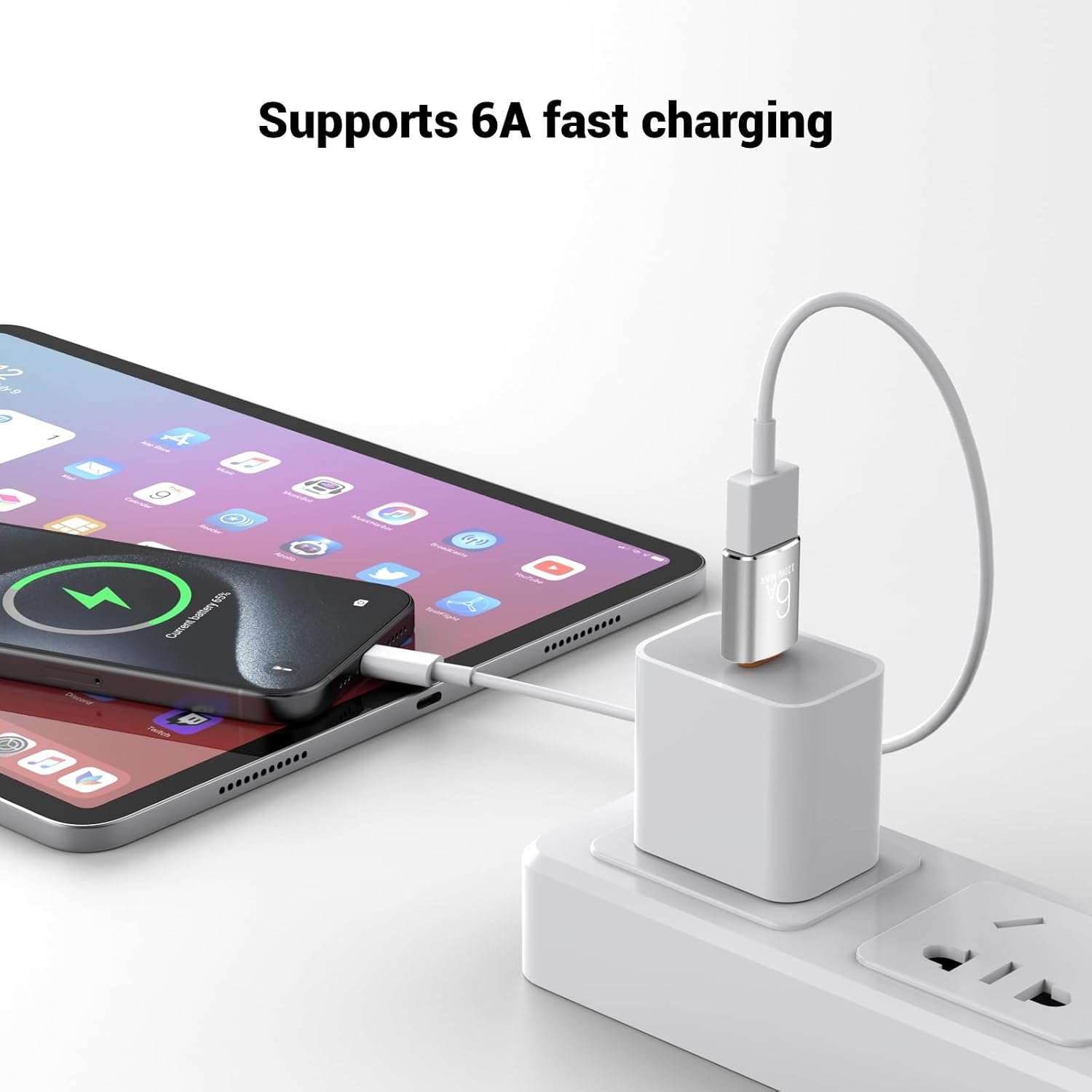 Pastall 8P 10Gbps/120W C to USB Adapter,USB C to USB 3.1 OTG Adapter,Black | USB A Female to USB C Male Adapter,for Smartphone,PC,Laptop,Tablet,Keyboard and More Type C Devices