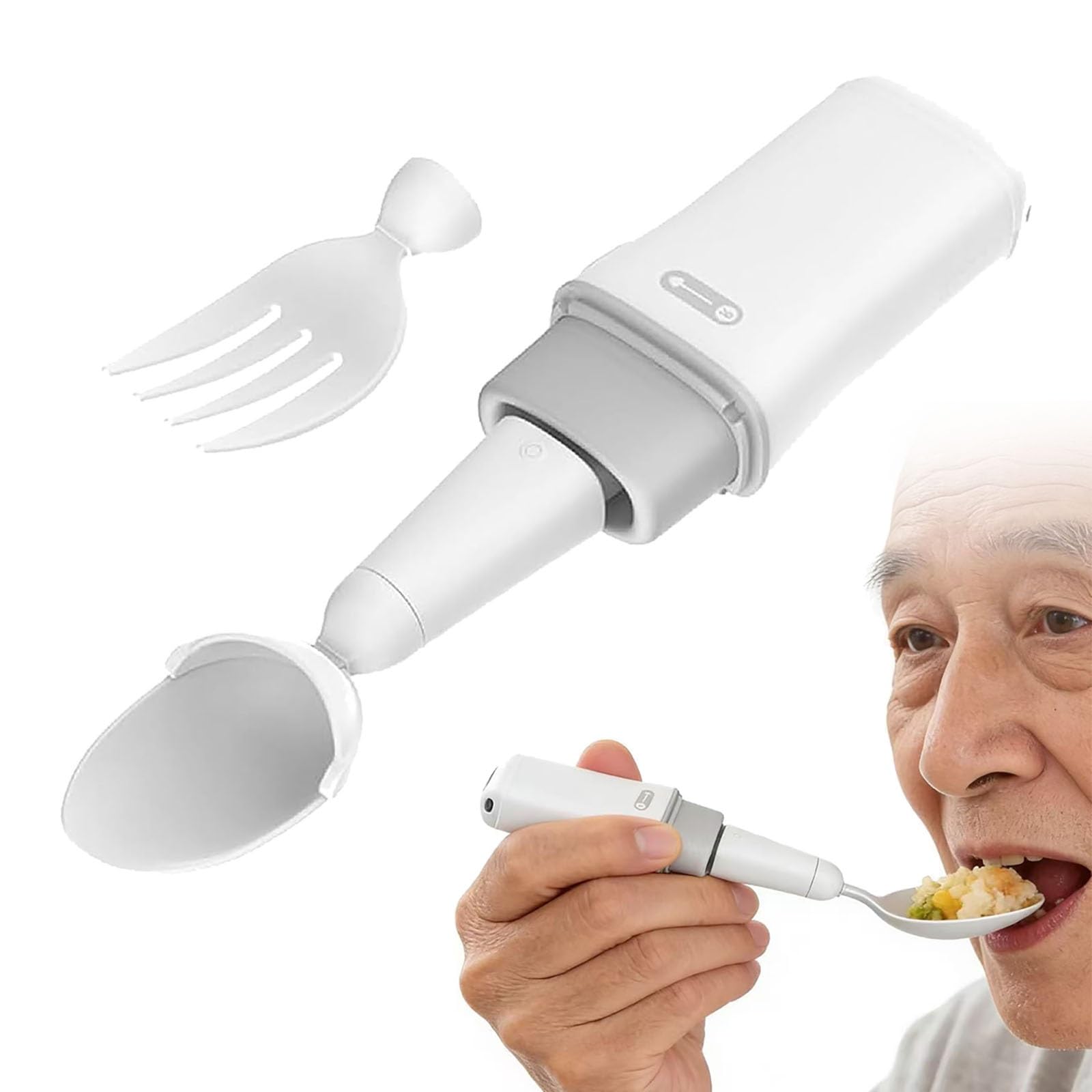 Cuchara antisacudidas, ayuda de alimentación adaptativa para temblores, artritis, parkinson, recuperación de accidentes cerebrovasculares