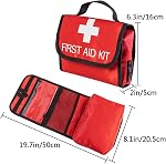 Nylon First Aid Empty Kit,Compact and Lightweight First Aid Bag for Emergency at Home, Office, Car, Outdoors, Boat, Camping, Hiking(Bag Only) (2 Pack Red Foldable)