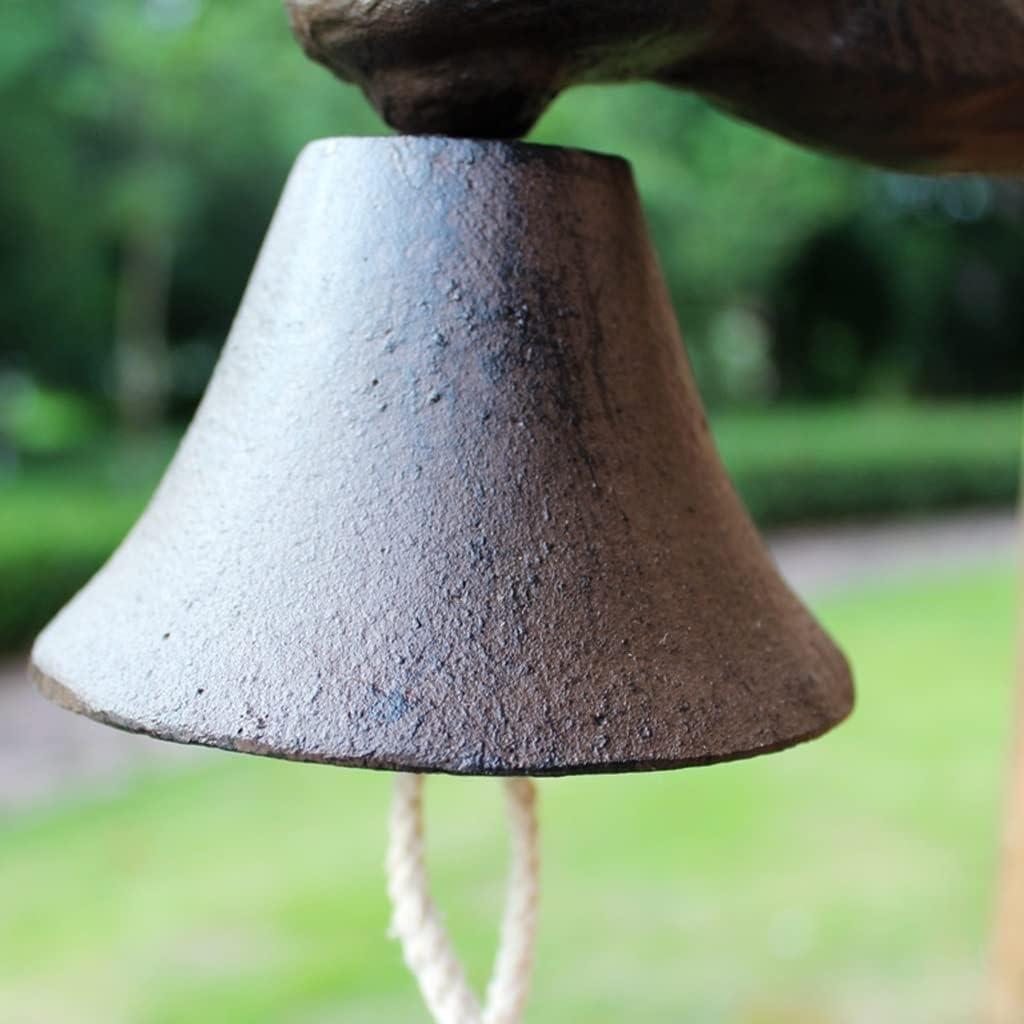 Cast Iron Doorbell, Squirrel Doorbell, Animal Wall Mounted Farmhouse Doorbell, Hand Bell Decoration, Suitable for Courtyard Villa Bar Coffee Shop