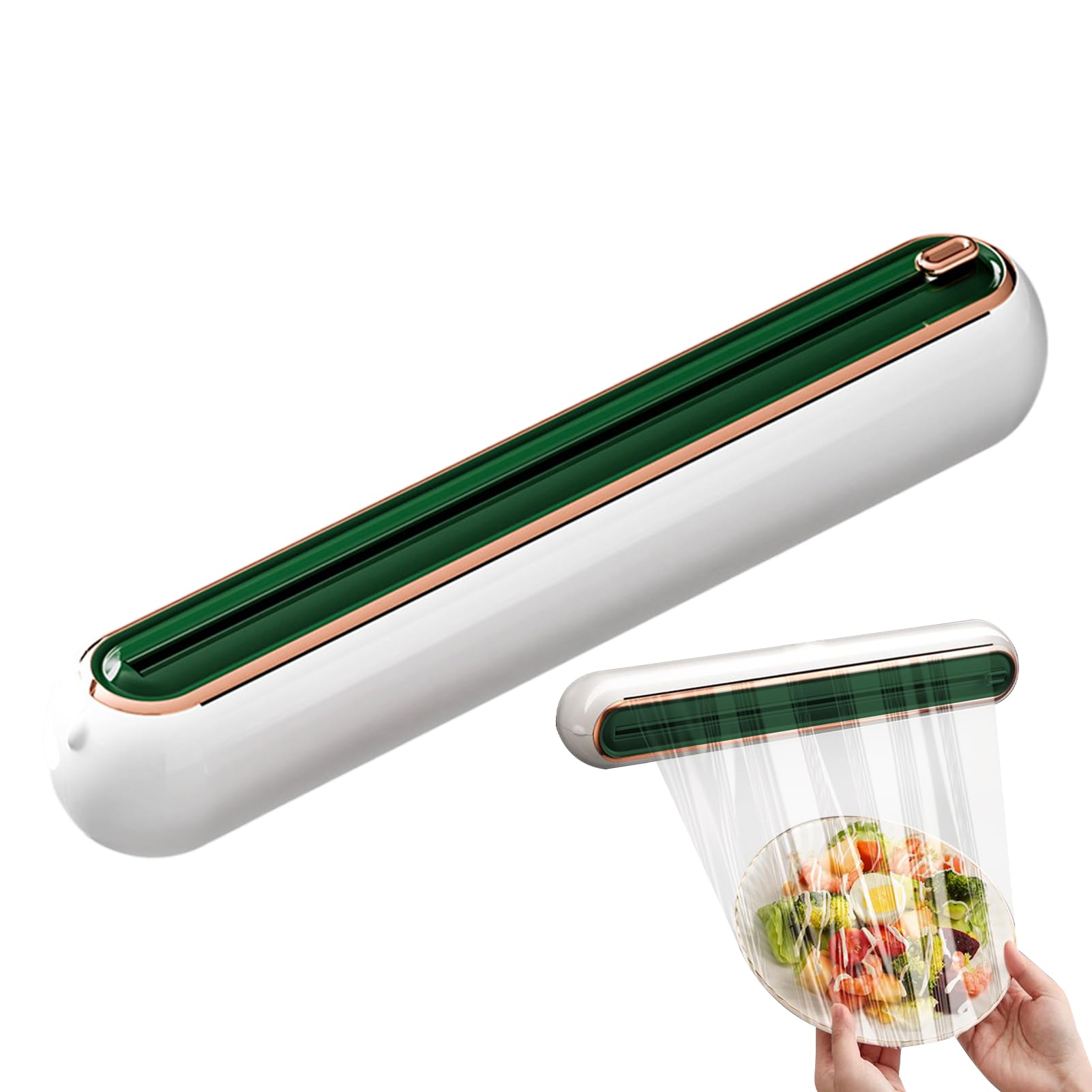 Distributeur de film alimentaire magnétique et coupe-film plastique rechargeable pour cuisine