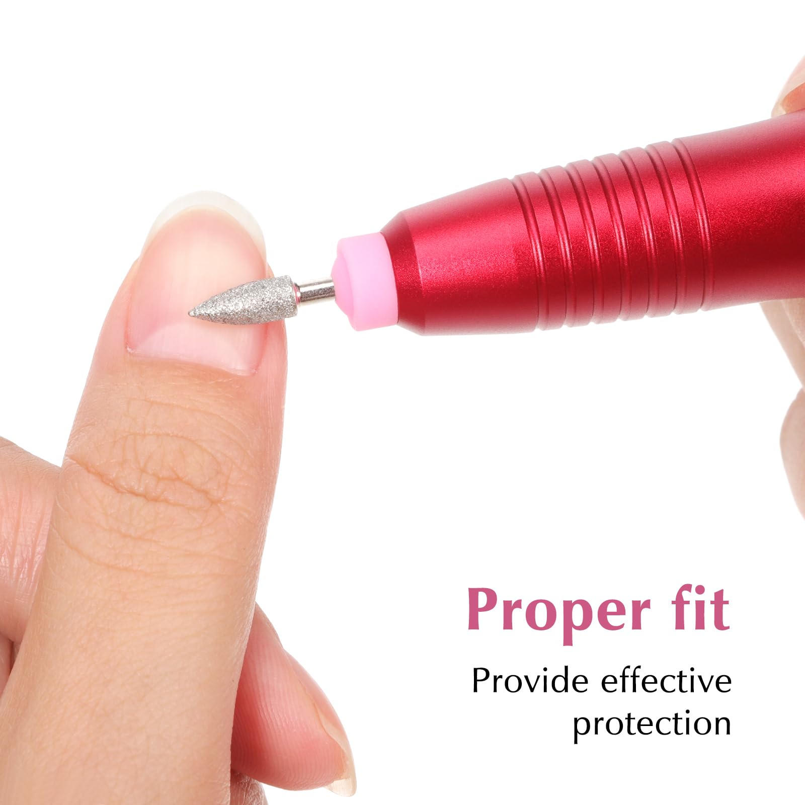 minkissy Nail Art Tools Dustproof Cover Caps 3/32 Inch Silicone Nail Drill Bit Protectors for E-File Polishing Machine Heads Reusable Tool Accessories for Home and Salon - Image 3