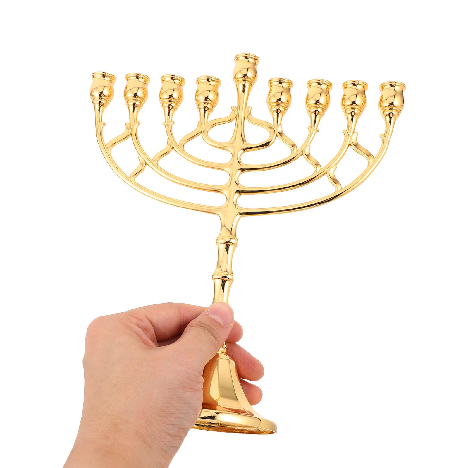 FOMIYES Candeliere Tradizionale Ebraico per Hanukkah Fessure Decorazione Religiosa Israeliana per Casa Design Elegante e Materiale Resistente