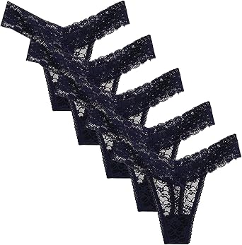 Briefs for Womens Sexy Lace Thong G-Pants Lingerie Panties Underwear, Multipack Underpants Pack of 5