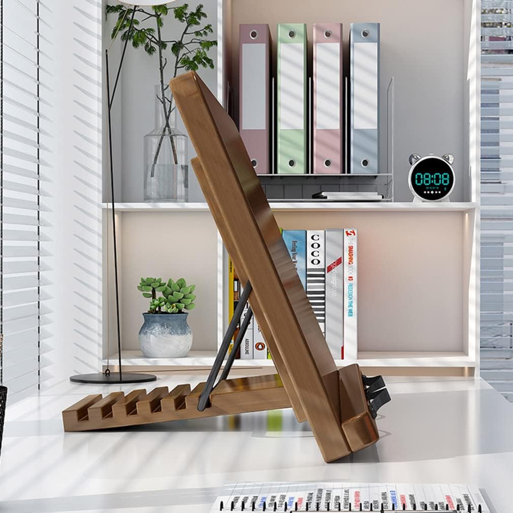 TOF&HAMY Book Holder Height and Angle Adjustable, Foldable Book Stand Free Your Hands, Textbook Magazine Tablet Display Stand with Anti-Slip, idea for You,B,M