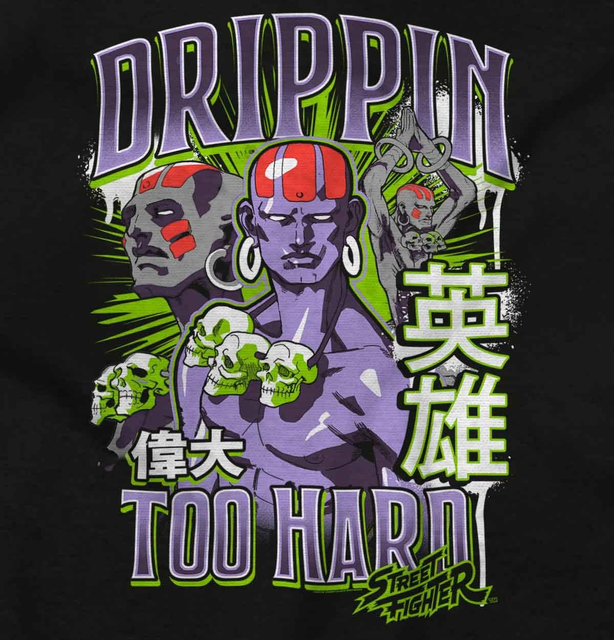 Brisco Brands Street Fighter Dhalsim Drippin Hard Graphic T Shirt Men or Women