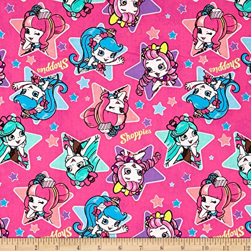 Springs Creative Products 0546158 Disney Moose Shoppies Heart Toss Multi Fabric by The Yard, Multicolor