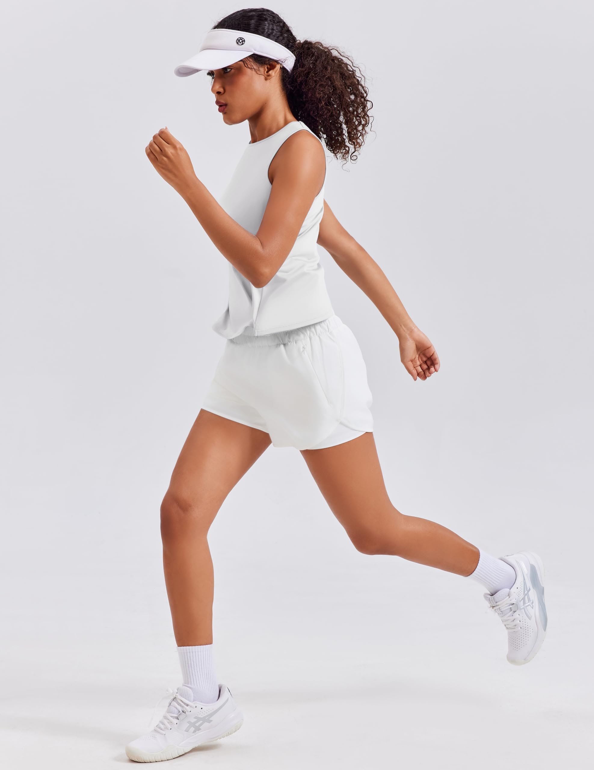 PINSPARK Camiseta Sin Mangas para Mujer Tops De Verano Camisetas con Espalda Abierta Entrenamiento Cruzada