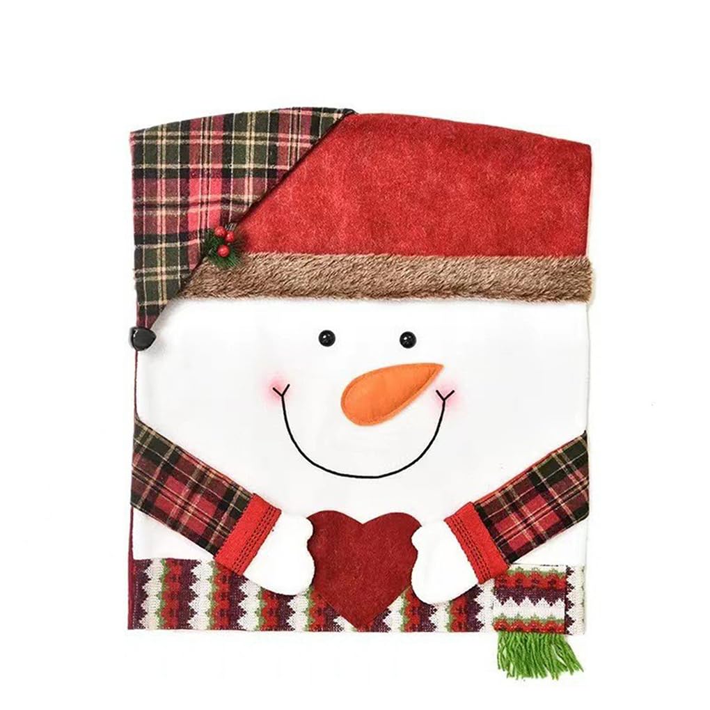 Funda para Silla Decorativa para el hogar, Conjunto de decoración navideña Festiva, Vestir sillas y añadir un Toque Festivo al Comedor, 6 uds.