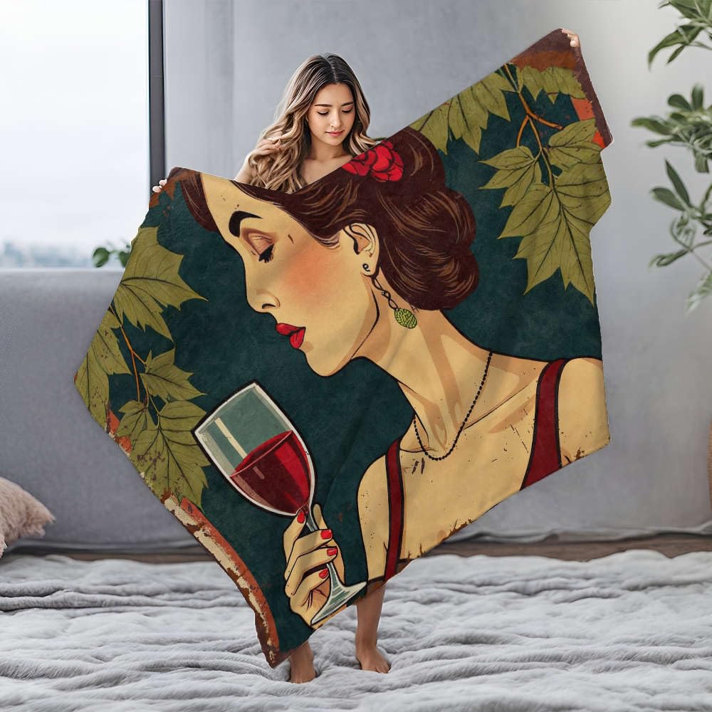 Couverture maman flanelle plaid de canapé thermique imprimé 125 x 150 cm