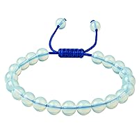 Vista 506 de Amazing Gemstone Yaxaite Bracelet for Women Men's Gifts - Protection Healing Crystal Bracelet - 8mm Gemstone Beaded Adjustable Bracelet Pulseras