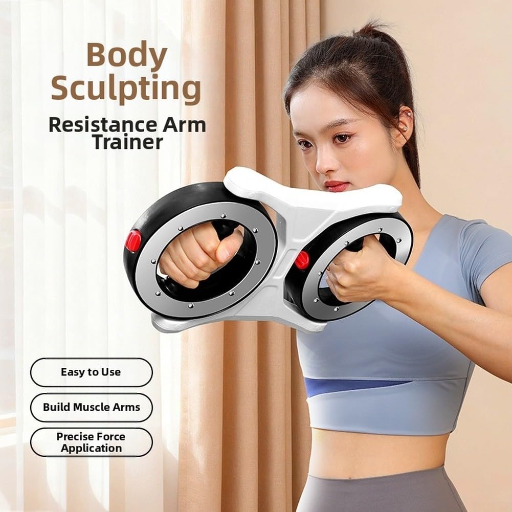 Dispositivo silenzioso per allenamento del braccio, per boxe, fitness, con resistenza regolabile e impugnatura ergonomica antiscivolo per un allenamento sicuro