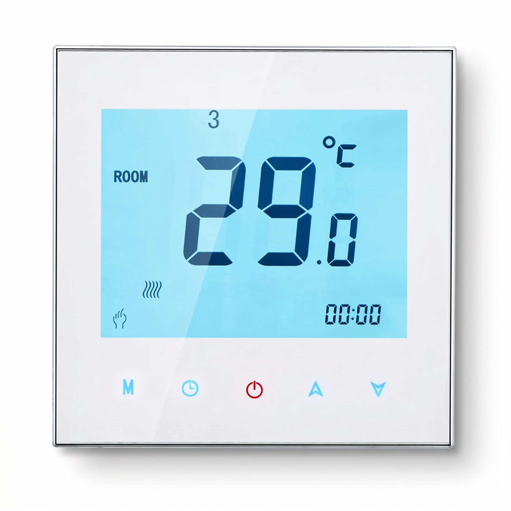 Un controlador de mini temperatura con el botón táctil y pantalla LCD de gran tamaño ultra fino, fácil de operar y fácil de leer, incluso en la oscuridad.