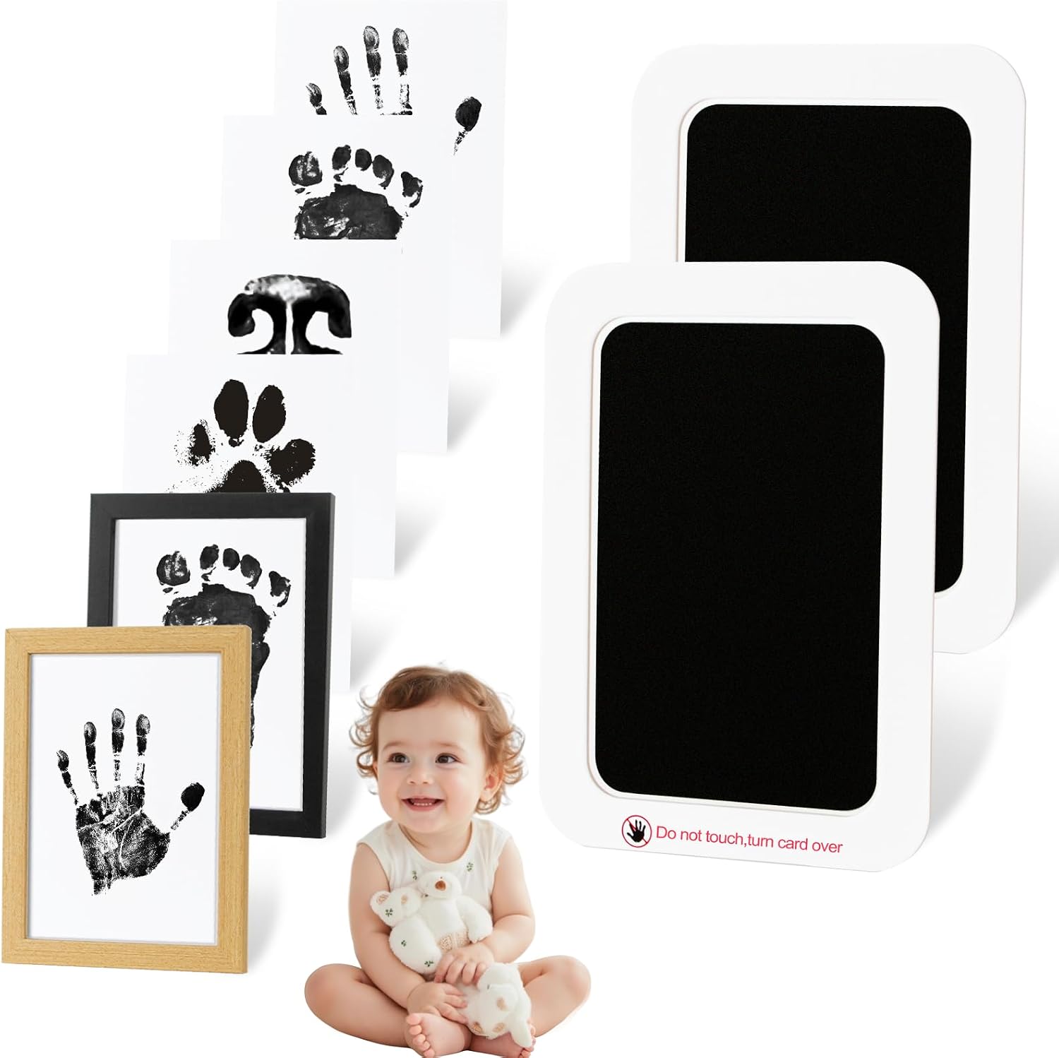 echosari Inkless Baby Hand & Footprint Kit, Mess Free Clean Touch Ink Pad for Newborn Keepsake, 2-Pack Dog Nose & Paw Print Kit, Ideal New Mom Gifts (Large)