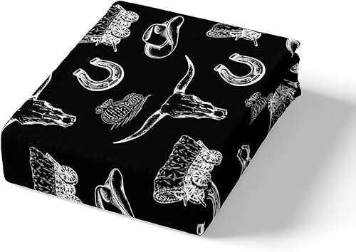 Miniatura 5 de Manfei Sábana bajera ajustable de vaquero tamaño individual, juego de ropa de cama de 2 piezas para niños y adolescentes, decoración de habitación