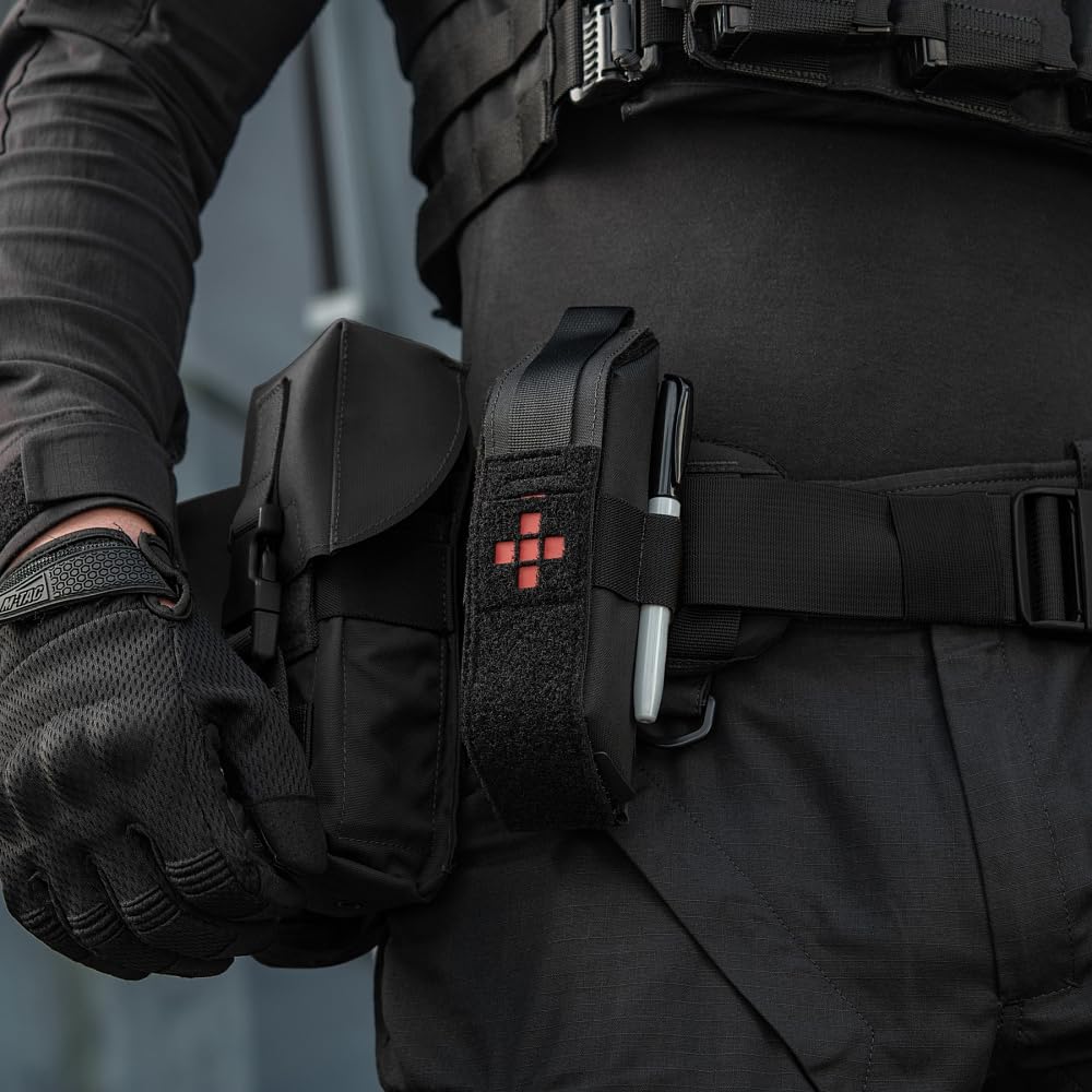 M-Tac Taktische Tourniquet-Tasche – geschlossene MOLLE-Pouch für Erste-Hilfe, Cordura Squadron, Laser Cut, kompakt, langlebig, ideal für Militär, Outdoor, Airsoft & Rettungseinsätze, Black
