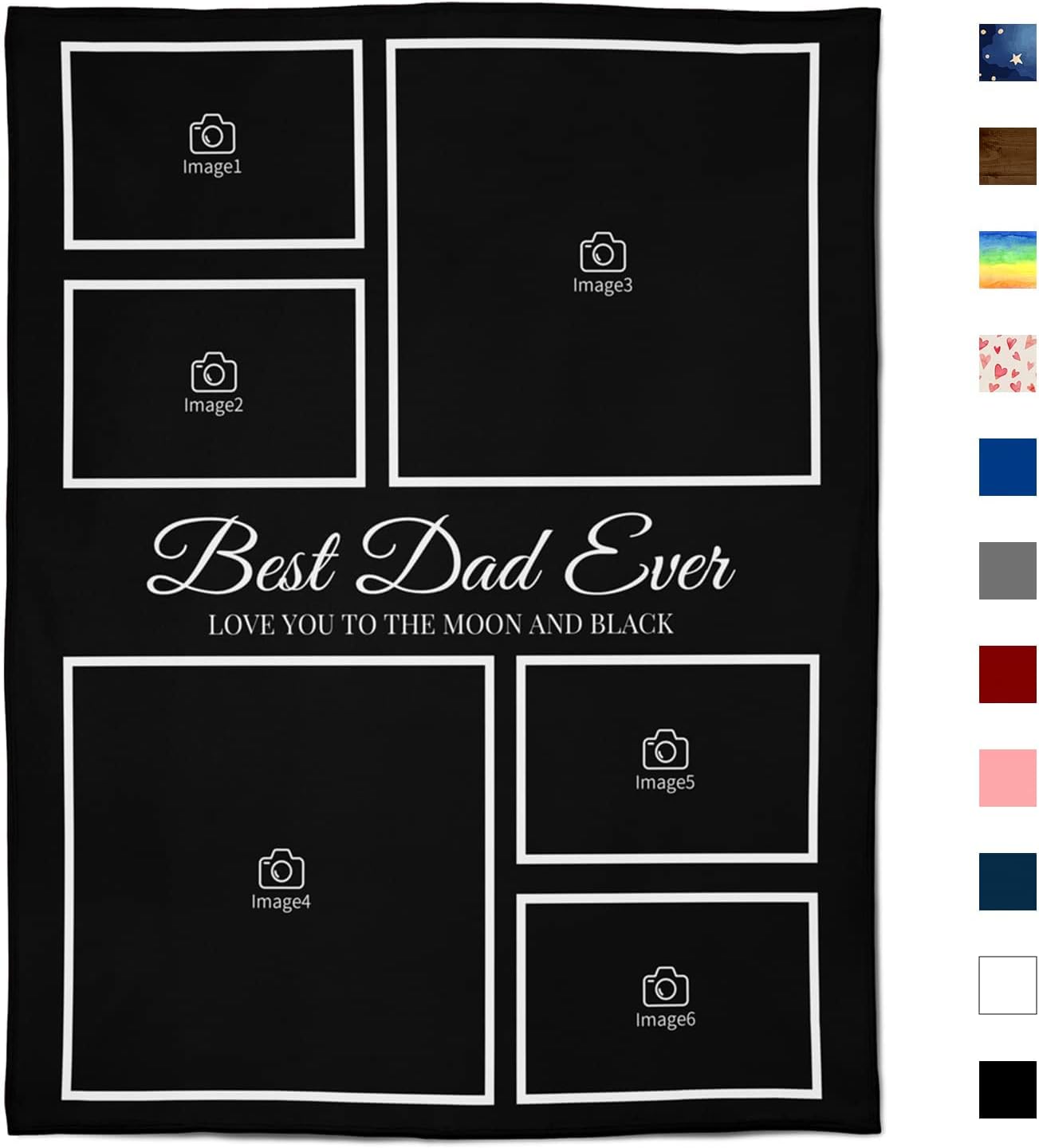 Easycosy Ships Next Day, Custom Blankets with Picture and Text, High-Definition Printed Personalized Blankets, Customized Photo Throw Blanket for Mom, Dad, Couple, Him & Her