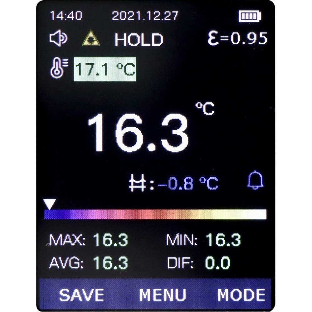 UNI-T UT305A+/UT305C+ Schermo a colori ricaricabile ad alta temperatura senza contatto laser termometro a raggi infrarossi/gamma -50°C~2200°C (UT305C+)