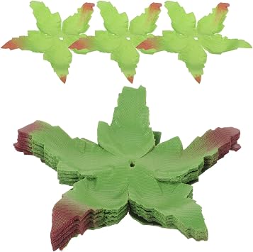 EXCEART 150 Pcs Fabric Sepals Petals DIY Calyxes for Artificial Flowers Making Floral Crafts Wreath Making Supplies, Realistic Green Sepals for Home Decoration