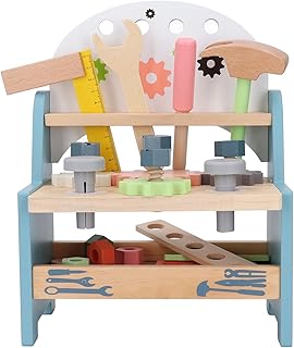 plplaaoo Wooden Tool Bench Kids Simulation Repair Tool Bench Early Education Disassembly Repair Tool Table for Children Above 3 Years Old