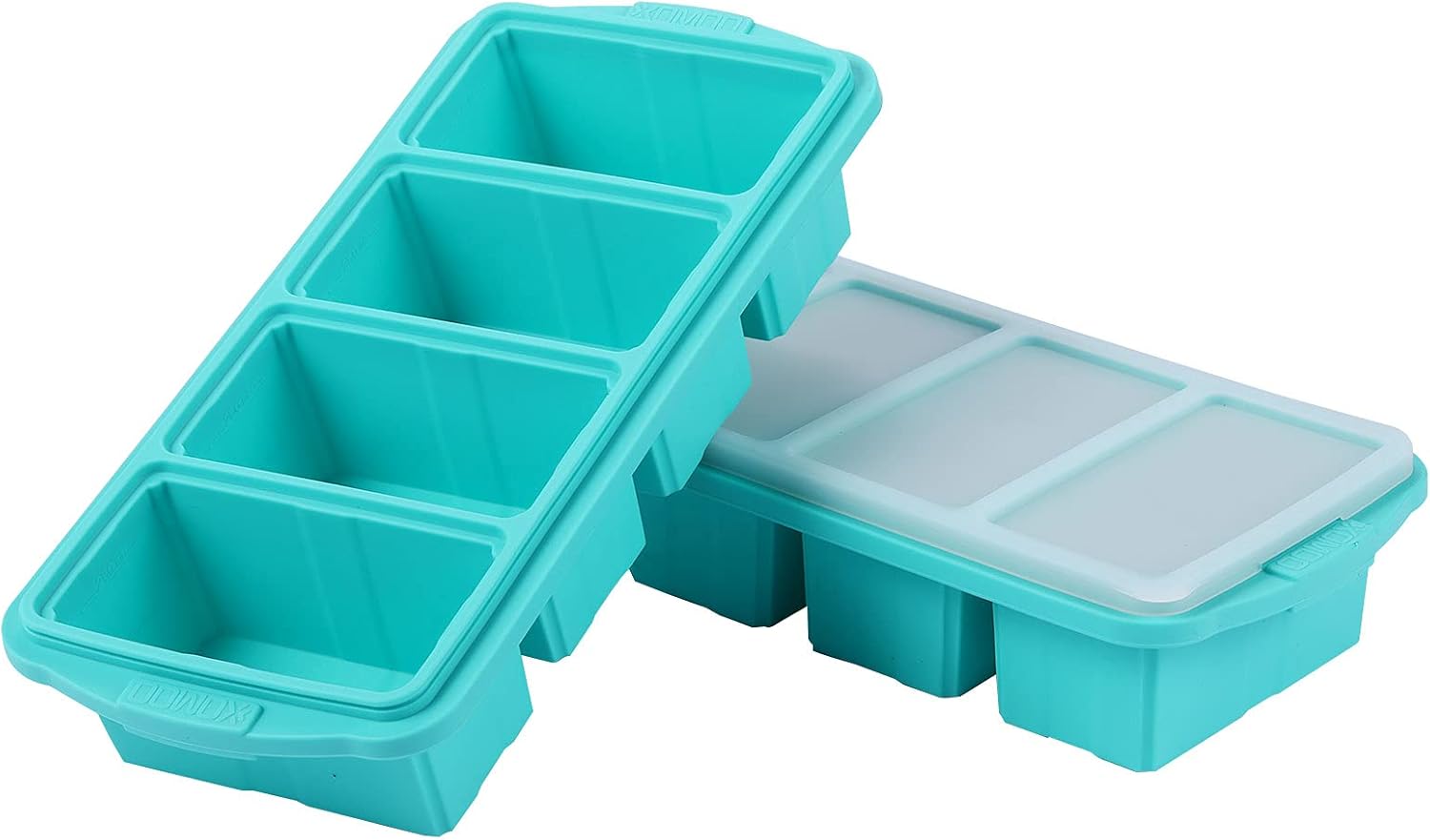 Buy 2pcs Silicone Freezing Tray with Lid, Large Ice Cube Tray Nonstick