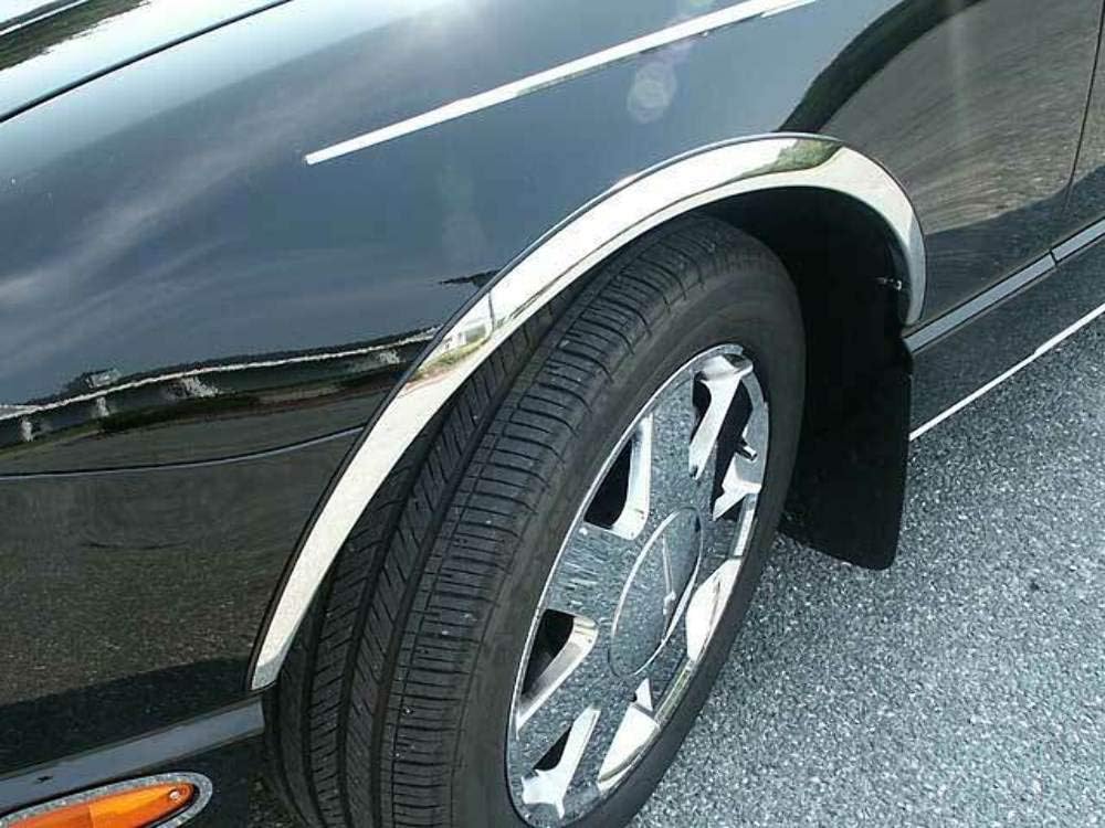 QAA is Compatible with 2003-2006 Ford Thunderbird 4 Piece Molded Stainless Steel Wheel Well Fender Trim Molding WZ43670