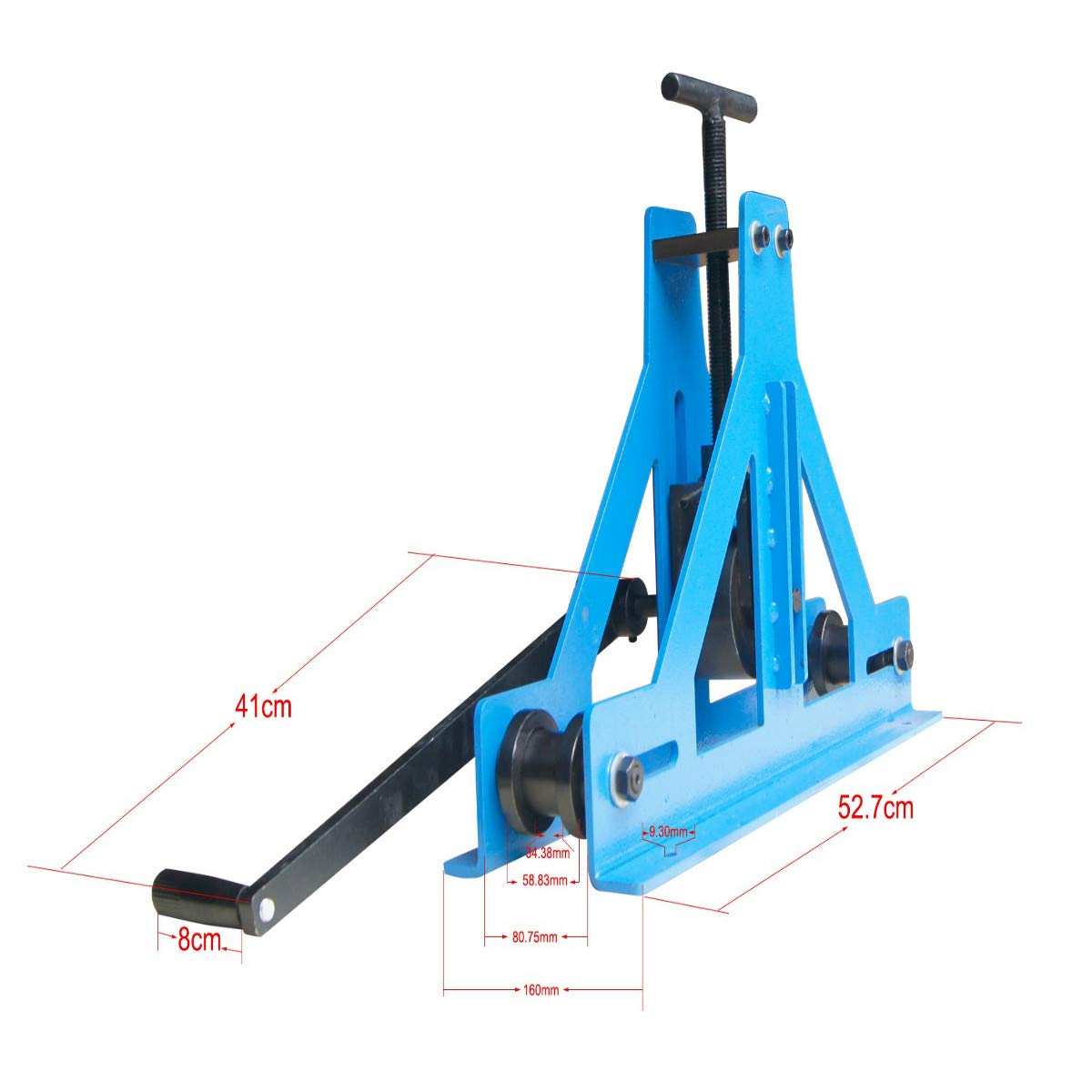 KATSU Dobladora de Tubos 1-1/2" Dobladora de Barra Plana de Rolling Rodillo de Tubo Cuadrado y Rectangular Manual Ajustable para Acero Dulce Cobre y Aluminio 165119