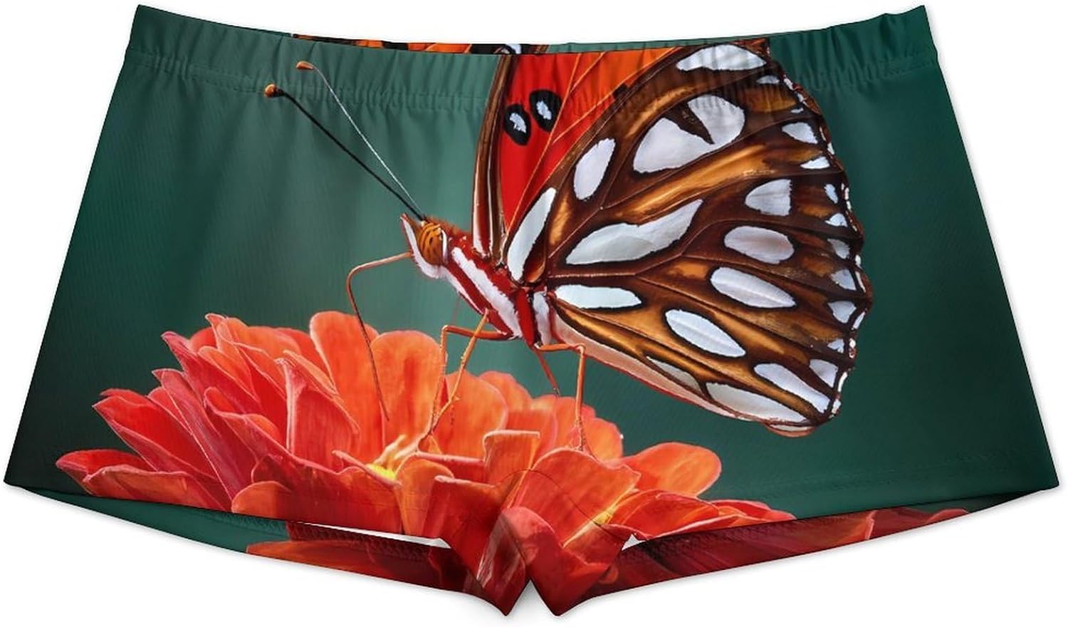 Beautiful Butterfly on Flower Funny Women's Boxer Briefs Breathable Underpants Trunks Stretch Underwear