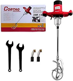 CORTAG Misturador Elétrico HM140 1600W p/Tintas e Argamassa Alta Potência p/Mistura Rápida e Homogênea Profissional - ORIGINAL (110, Volts)