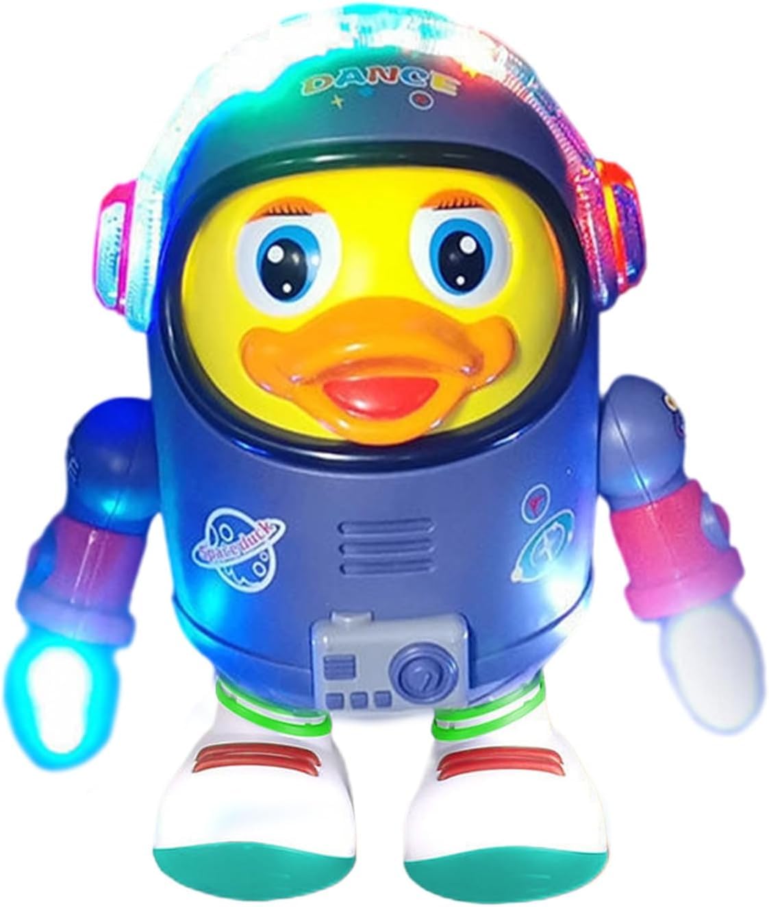ZAWALUD Dancing Duck,Dancing Space Duck,Dancing Astronaut Ducks with Music & LED Lights,Electric Musical Performance DuckRobot,Musical Ducks for Birthday School Family Interactive Gift