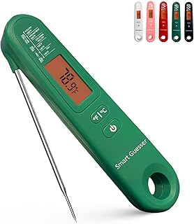 Smart Guesser Meat Thermometer Instant Read Digital Food Thermometer, Grill / Cooking / Deep Frying / Baking / BBQ Thermom...