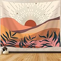 Vista 2 de Viajar Tapiz bohemio para colgar en la pared, estilo moderno de mediados de siglo, impresiones artísticas de pared contemporáneas para dormitorio