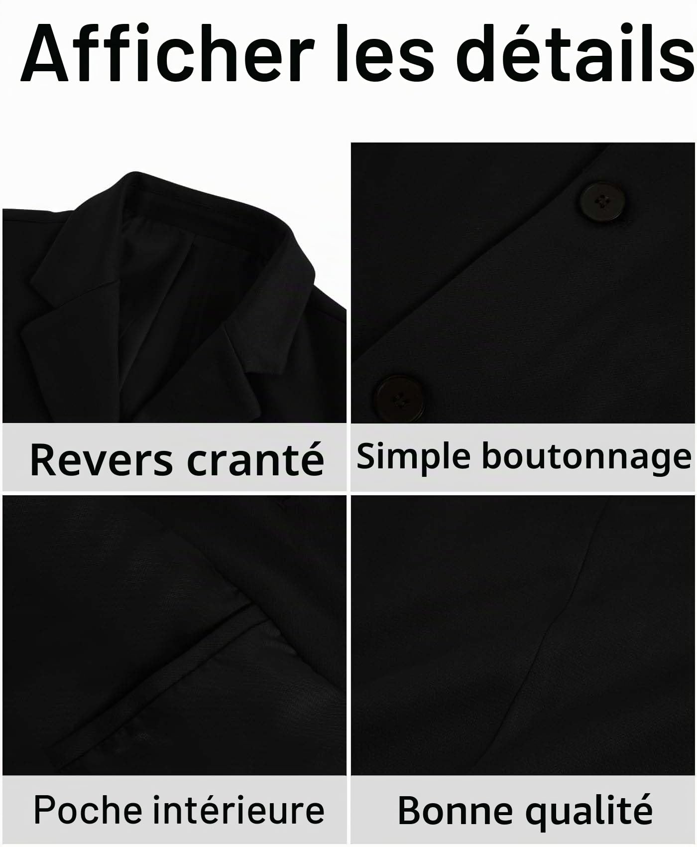 Runcati Manteau long pour homme - Coupe ajustée - Col côtelé - Veste d'hiver à boutonnage simple - Survêtement d'affaires