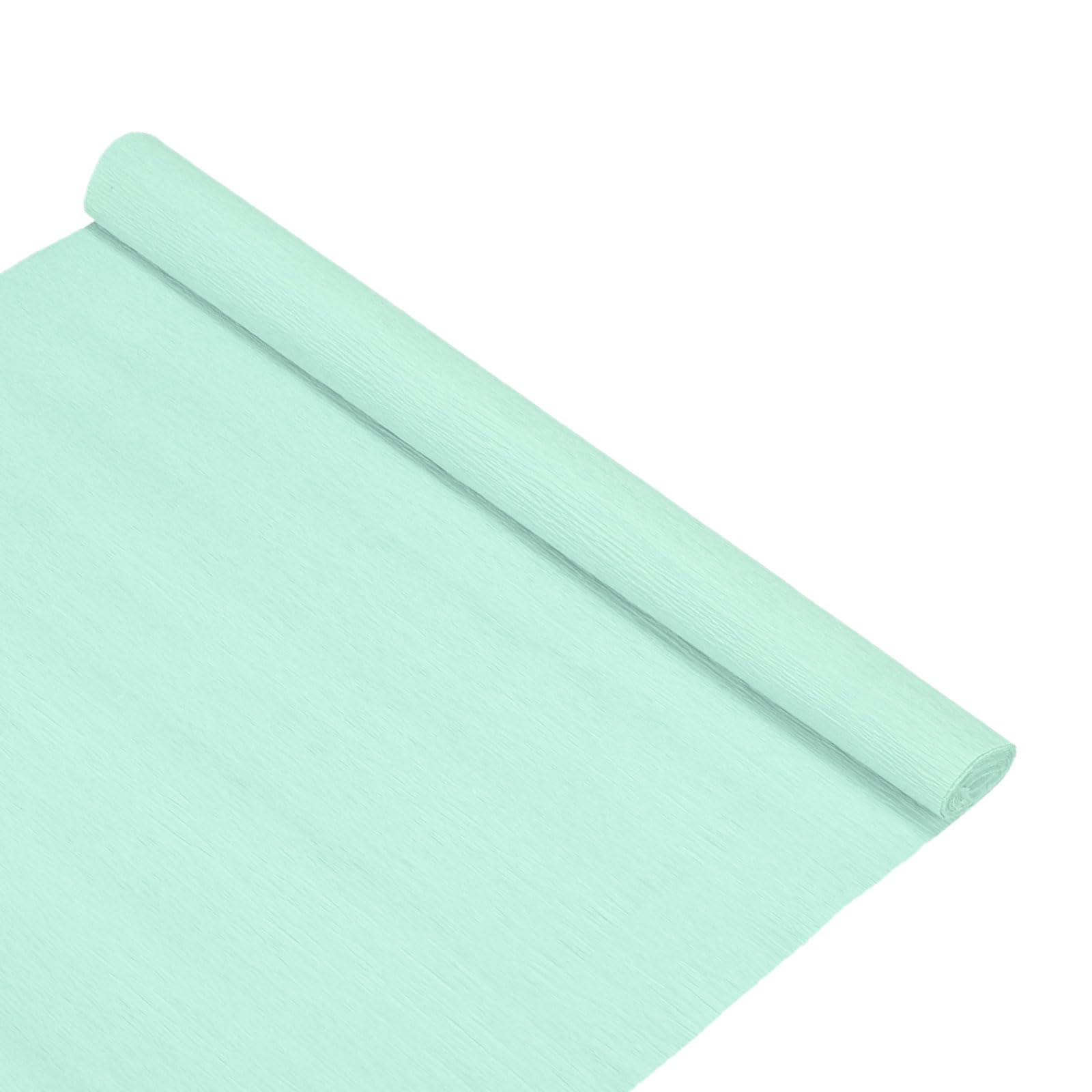 M METERXITY Crepe Paper, 8.2ft x 20 Inch /250 x 50cm Soft Wide Crepe Paper Streamer Sheet, Decorative Craft Streamer for DIY Craft/Flower Making/Decoration [Light Blue]