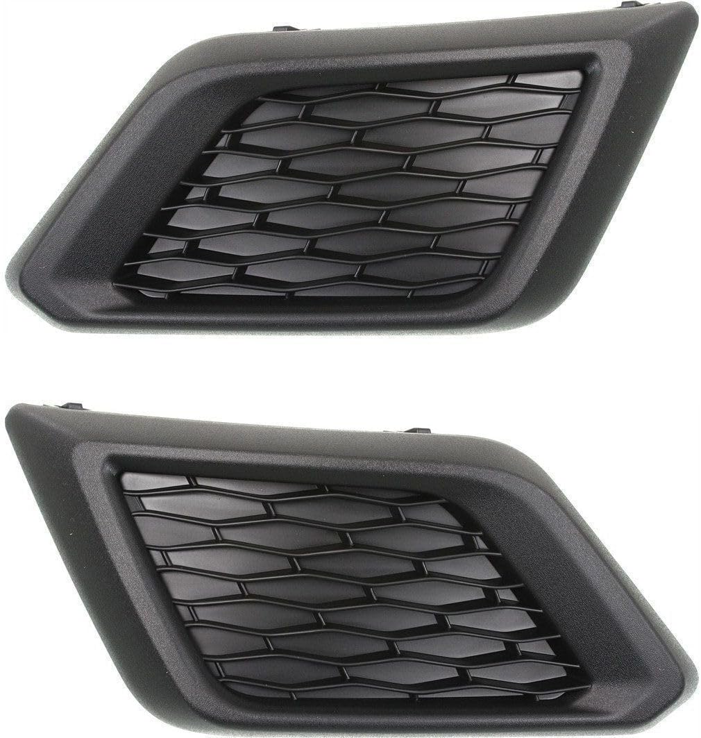 1Pair Left and Right Side Front Bumper Insert Grille Fog Light Hole Cover Compatible with Nissan Rogue 2014-2016 Replaces 622564BA0A, 622574BA0A,NI1038131, NI1039131