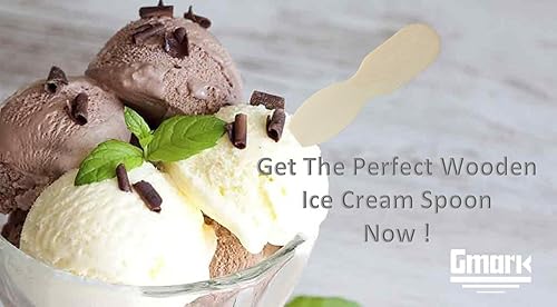Miniatura 3 de Gmark Cucharas de madera para helado, 100 unidades, cucharas de degustación, palitos de helado de 3 pulgadas, perfectas para degustación, muestreo,
