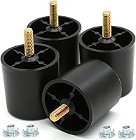 Vista 8 de Murtenze 4 patas de sofá de 8 pulgadas, patas redondas cónicas de plástico para sofá, patas de repuesto con pernos de suspensión M8 para silla