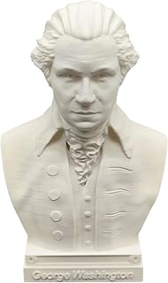US President Founding Fathers Bust Head Sculpture Historical Statue Collectible Figurine Desk Table Top Memorabilia Home Decor (George Washington, 4" Hx2.5 Wx2 D)