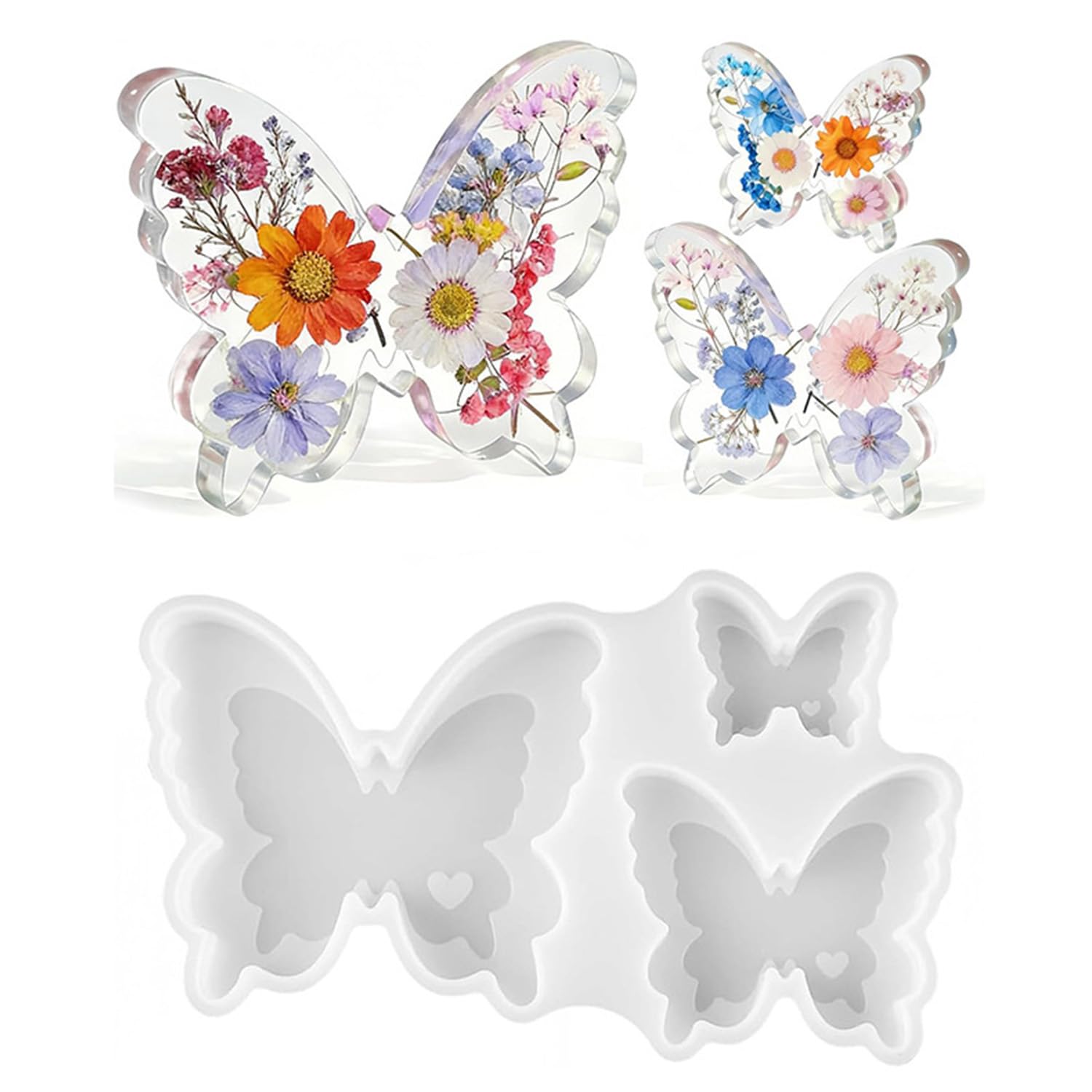 Butterfly Resin Mould,3 Size Butterfly Silicone Moulds Animal Candle Mold