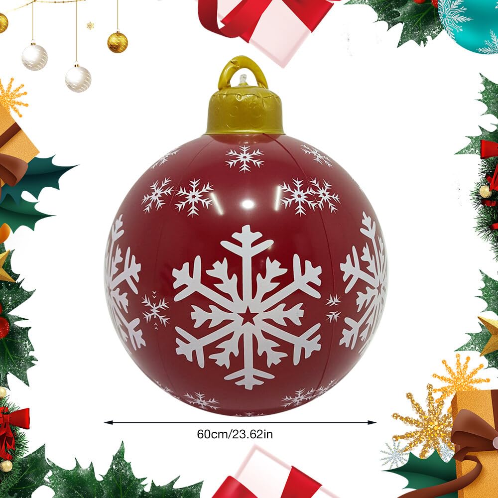 Autre Décoration Pour Noël,Boule De Noël 60 Cm, Boules De Noël Gonflables Boule De Noël D