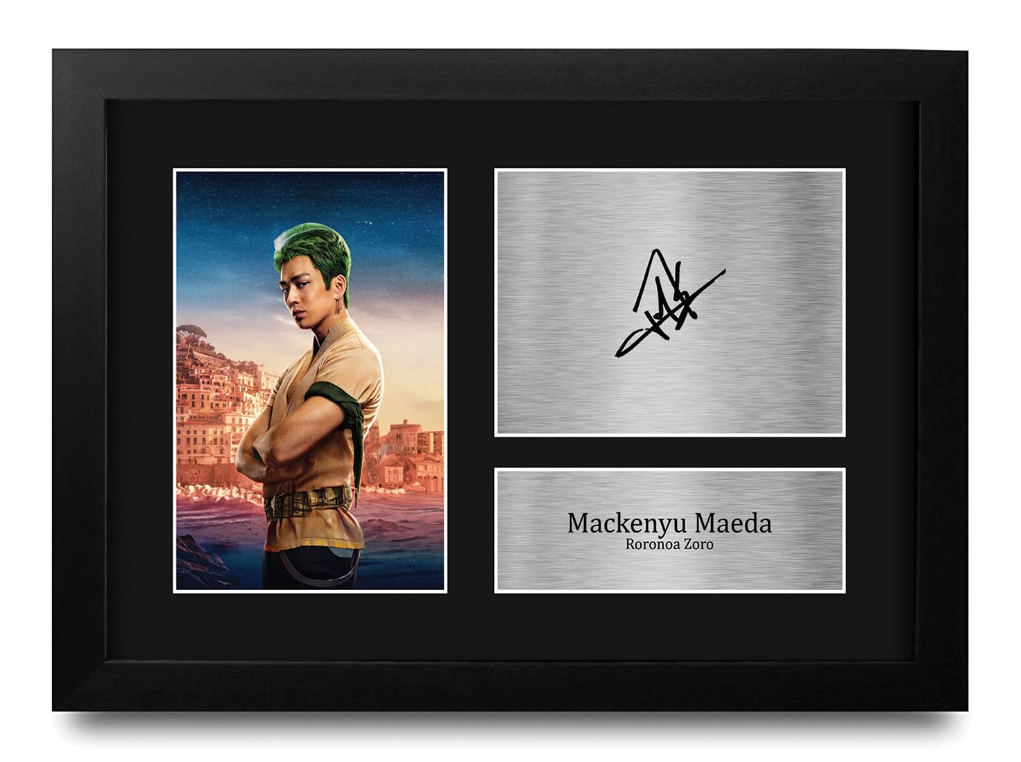 HWC Trading Mackenyu Maeda One Piece Roronoa Zoro Gifts Printed Signed Autograph Picture for TV Show Fans - A4 Framed